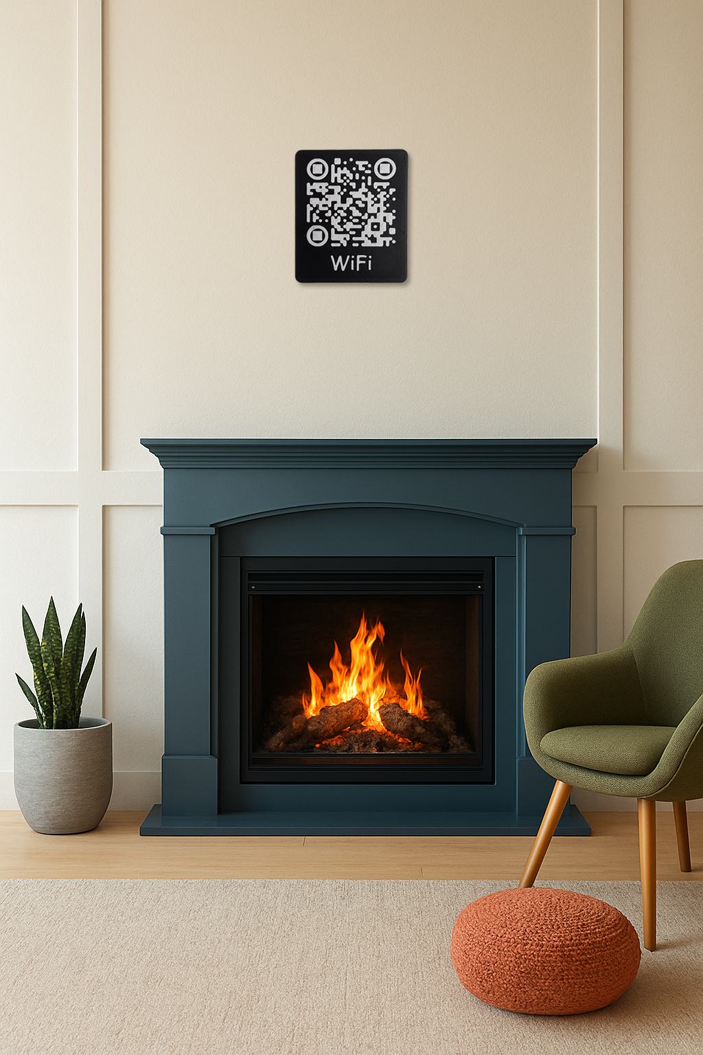 Plaquette QR CODE WIFI